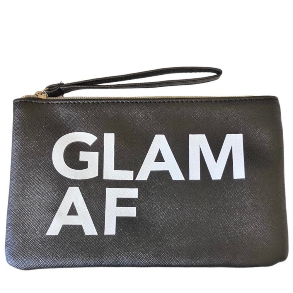 Crimes of Beauty Glam AF Black Wristlet Accessory Makeup Bag